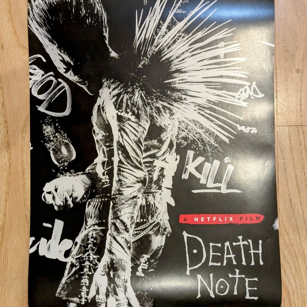 CREASED Death Note 2017 Netflix Ryuk/Willem Dafoe/Jason Liles Movie Promo Poster